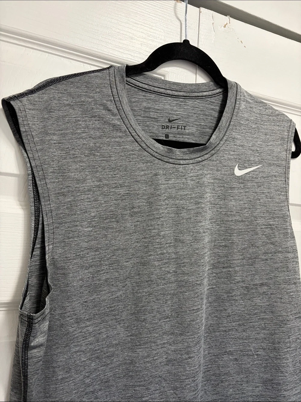 Nike Gray Heather Sleeveless Dri-FIT Training Tank